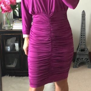 Marc New York ruched fuchsia bodycon dress 4